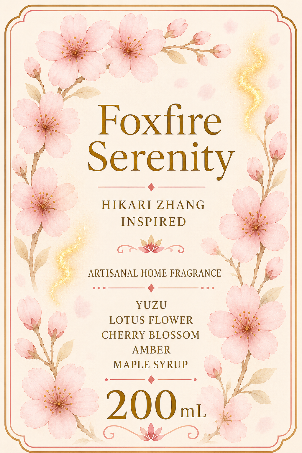 Brume d'intérieur "Foxfire Serenity" Hikari Zhang - Précommande Convention