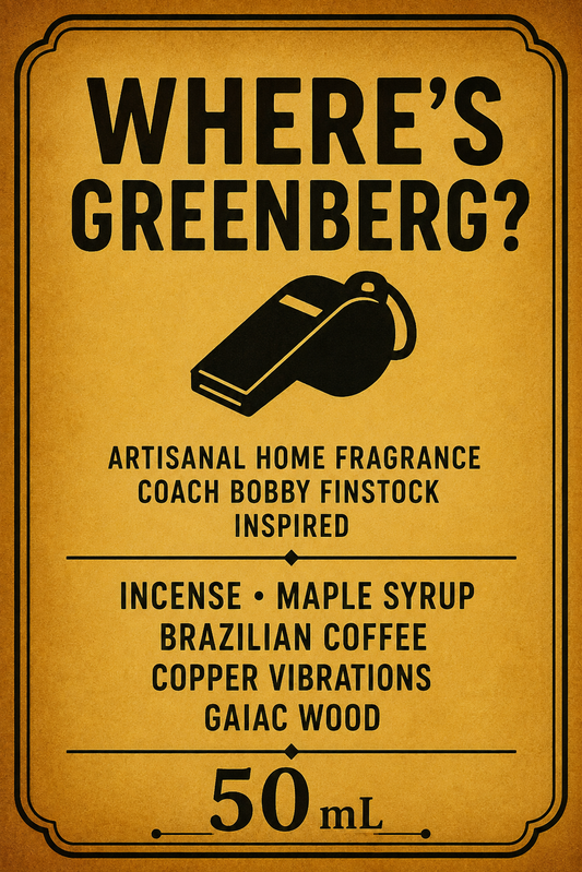 Brume d'intérieur "Where's Greenberg ?" Coach Finstock - Précommande Convention