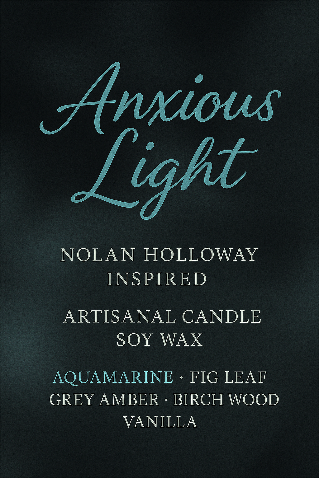 Bougie "Anxious Light" Nolan Holloway - Livraison