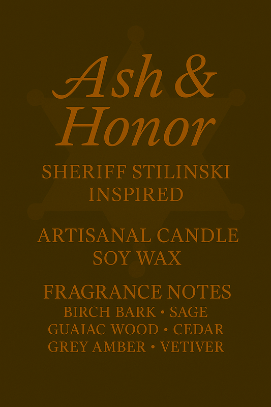 Bougie "Ash And Honor" Sheriff Stilinski - Livraison