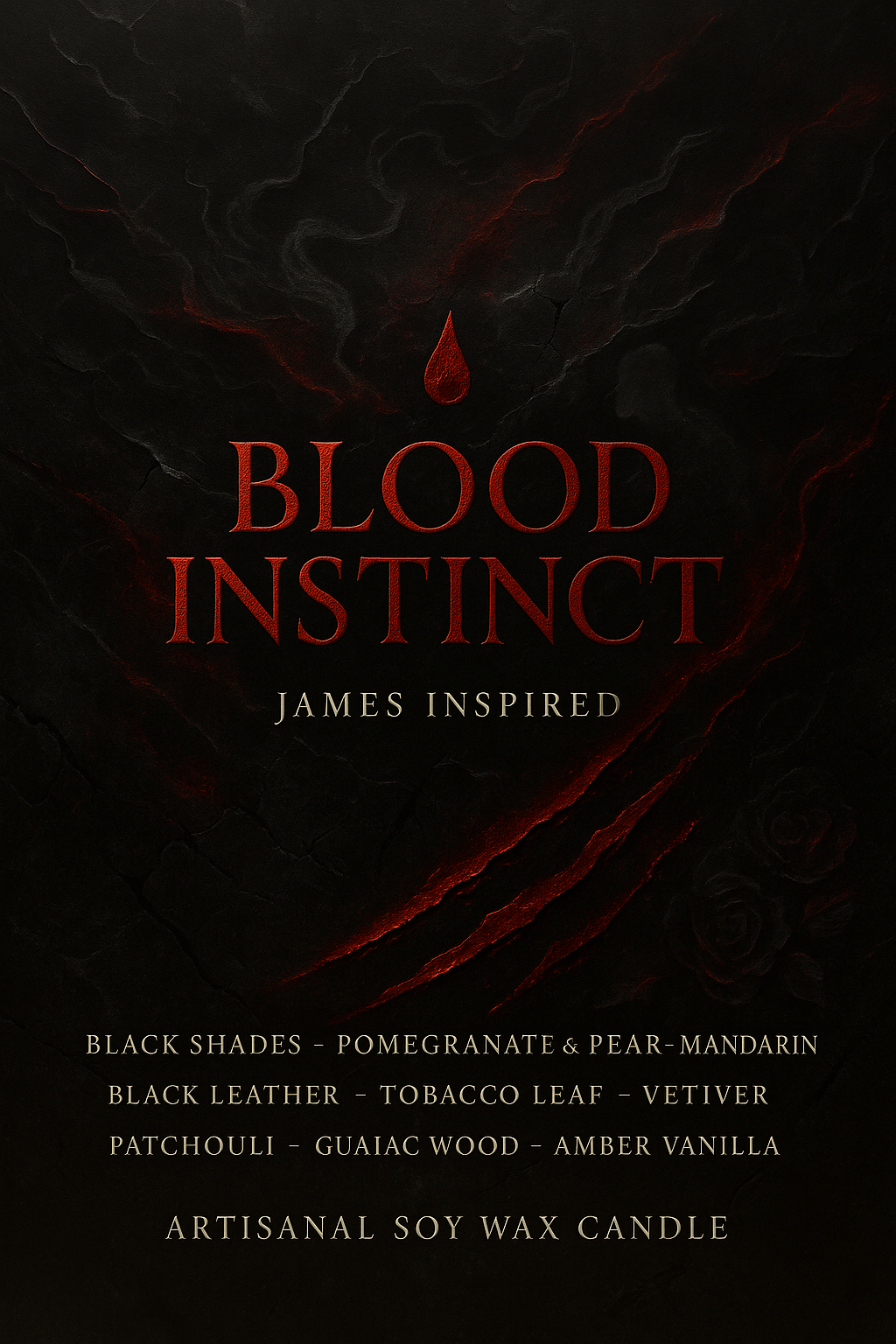 Bougie "Blood Instinct" James - Livraison