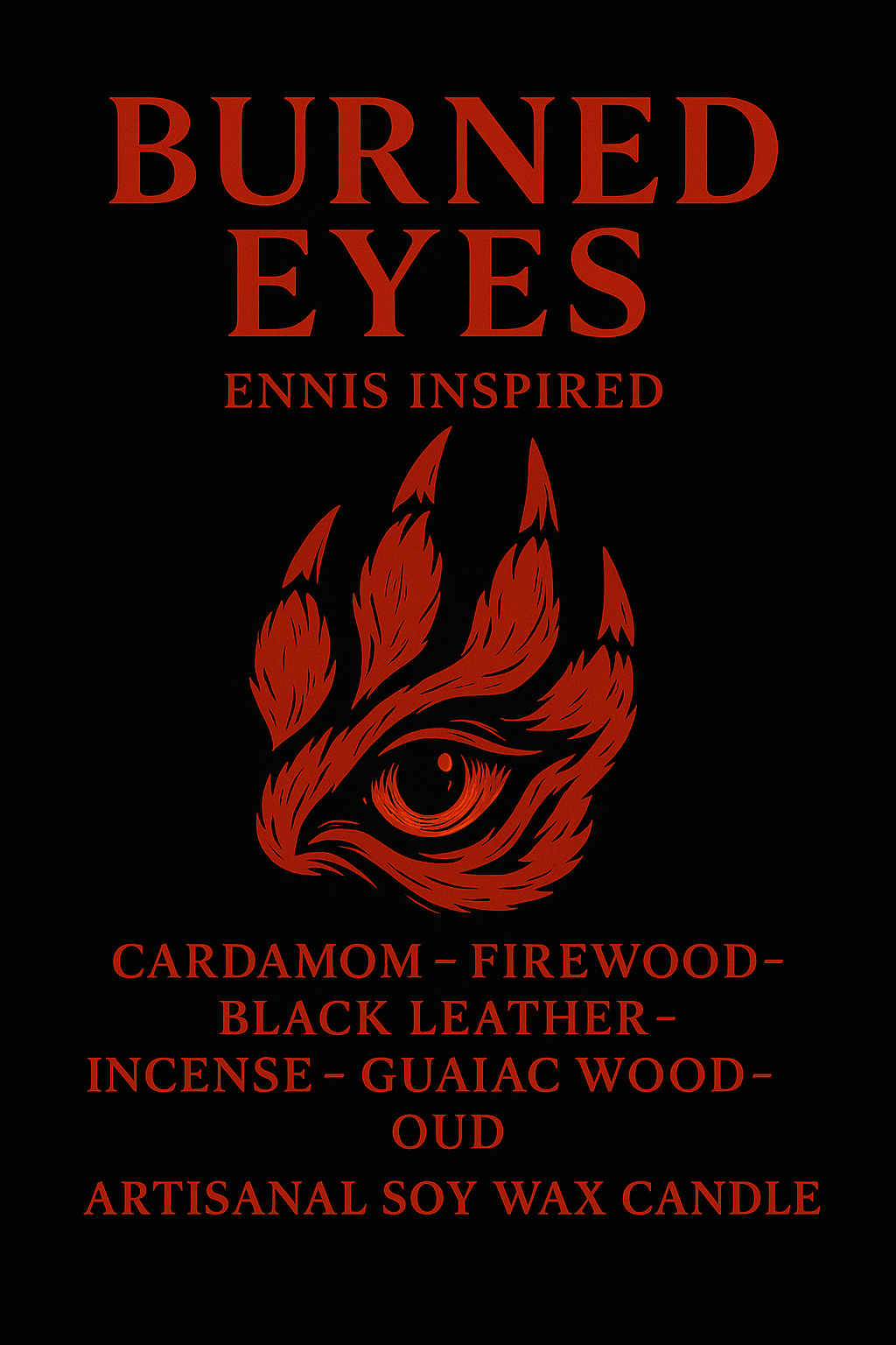 Bougie "Burned Eyes" Ennis - Précommande Convention