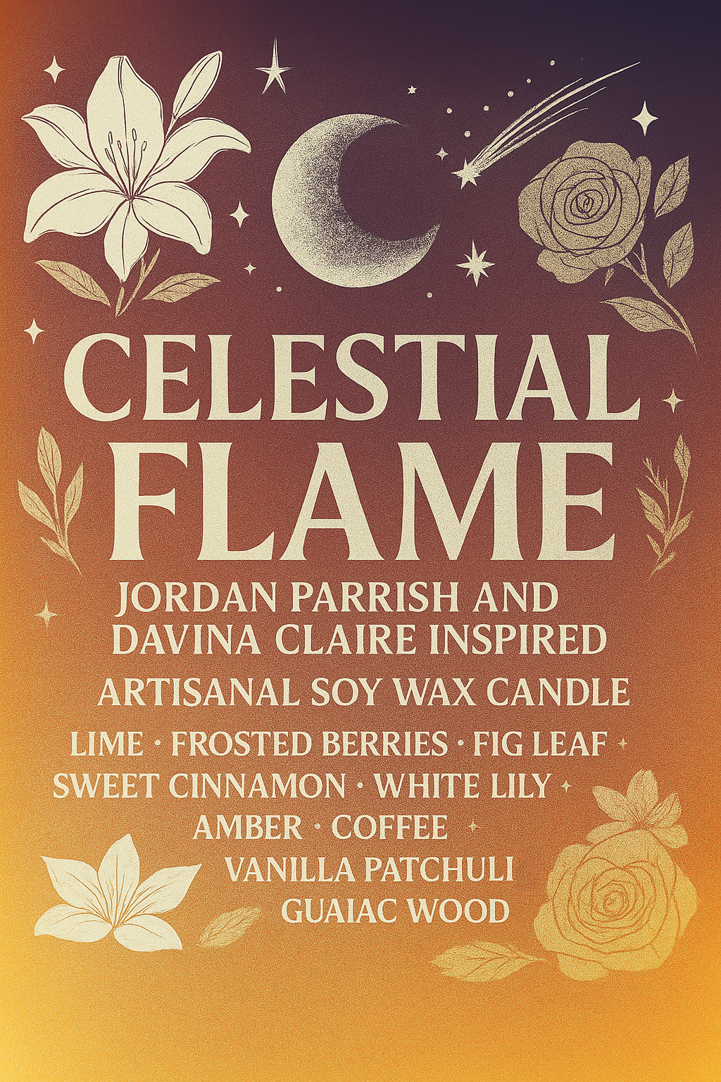 Bougie "Celestial Flame" Jordan Parrish et Davina Claire