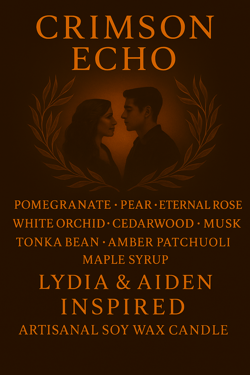 Bougie "Crimson Echo" Aiden Steiner et Lydia Martin - Précommande Convention