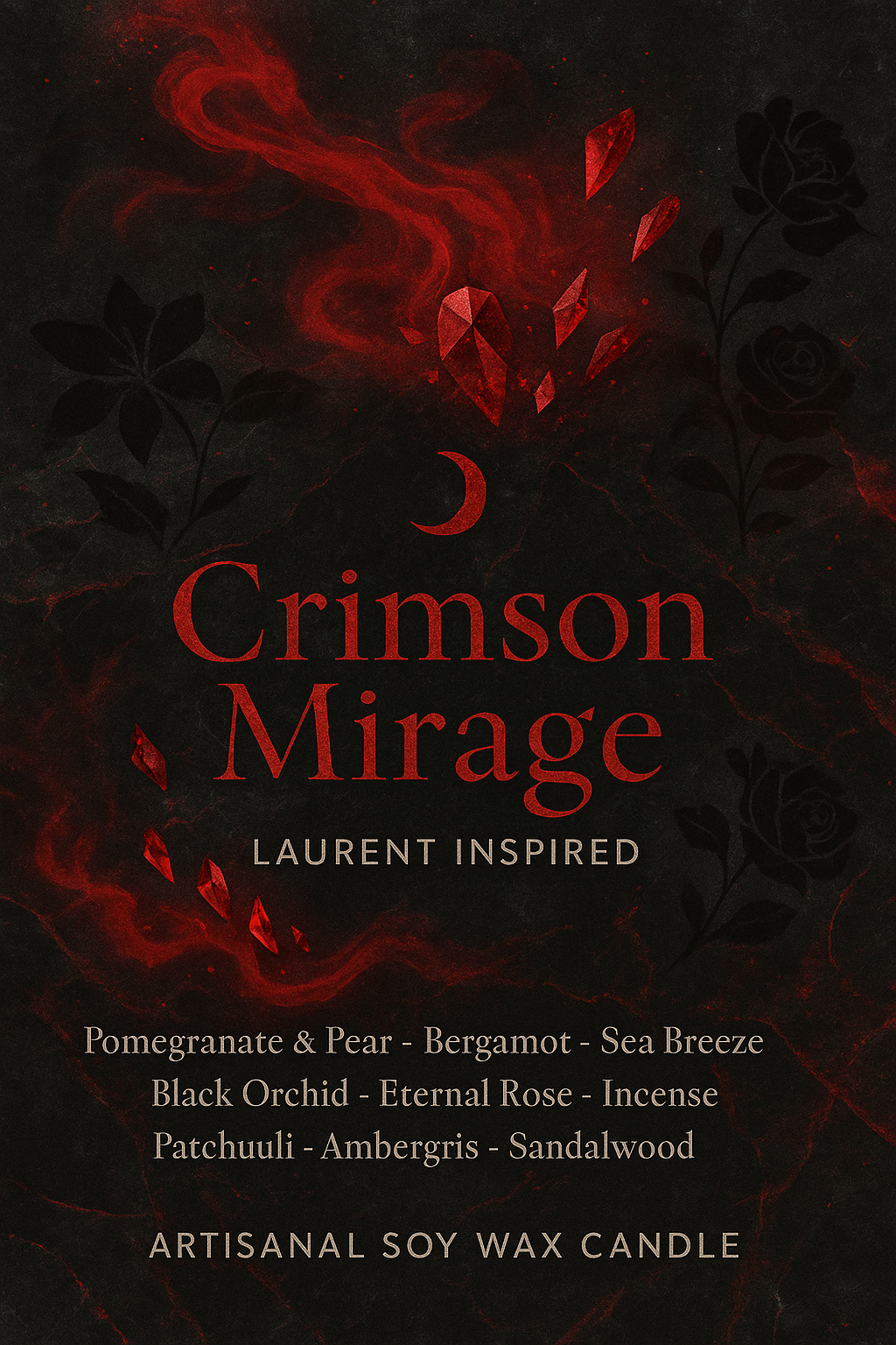 Bougie "Crimson Mirage" Laurent - Livraison