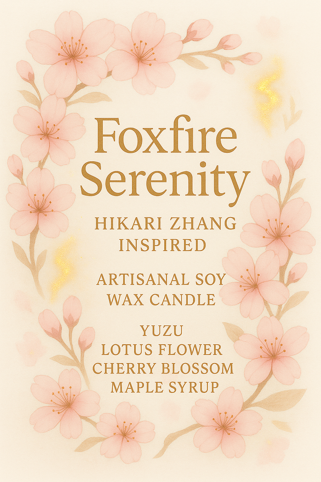 Bougie "Foxfire Serenity" Hikari Zhang - Précommande Convention