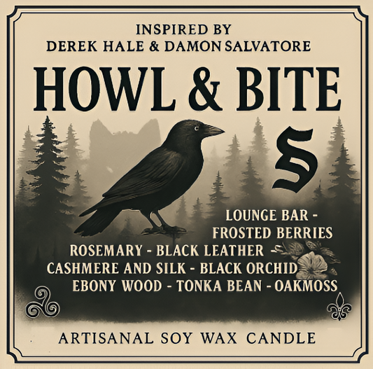 Bougie "Howl & Bite" Derek Hale et Damon Salvatore - Livraison