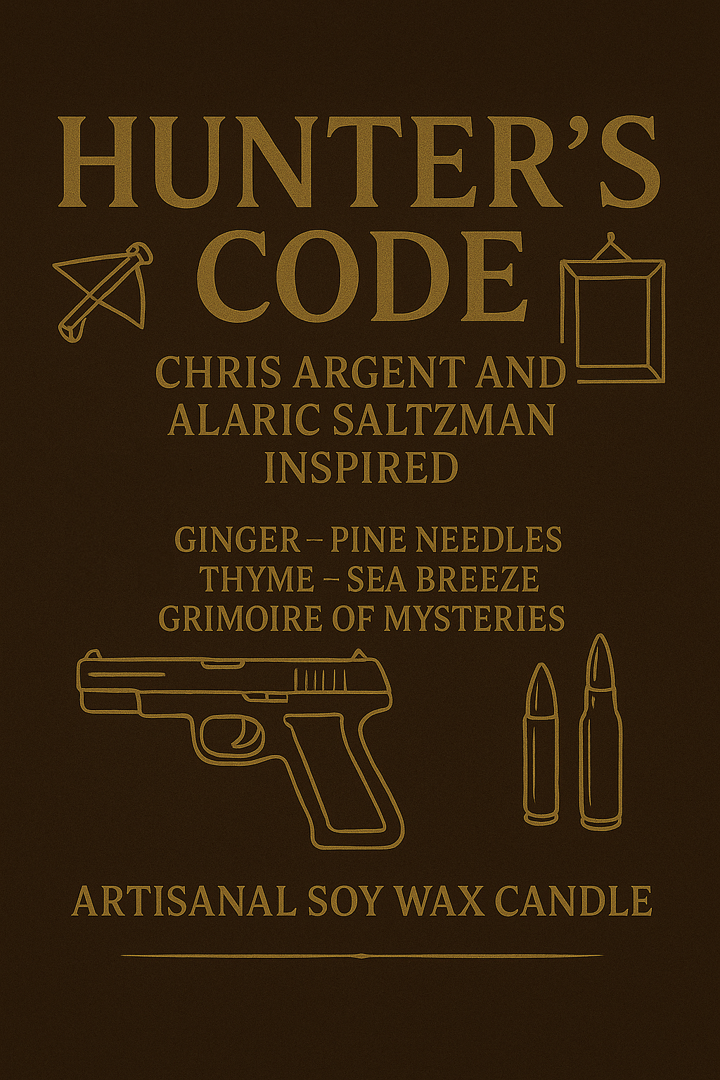 Bougie "Hunter's Code" Chris Argent et Alaric Saltzman - Livraison