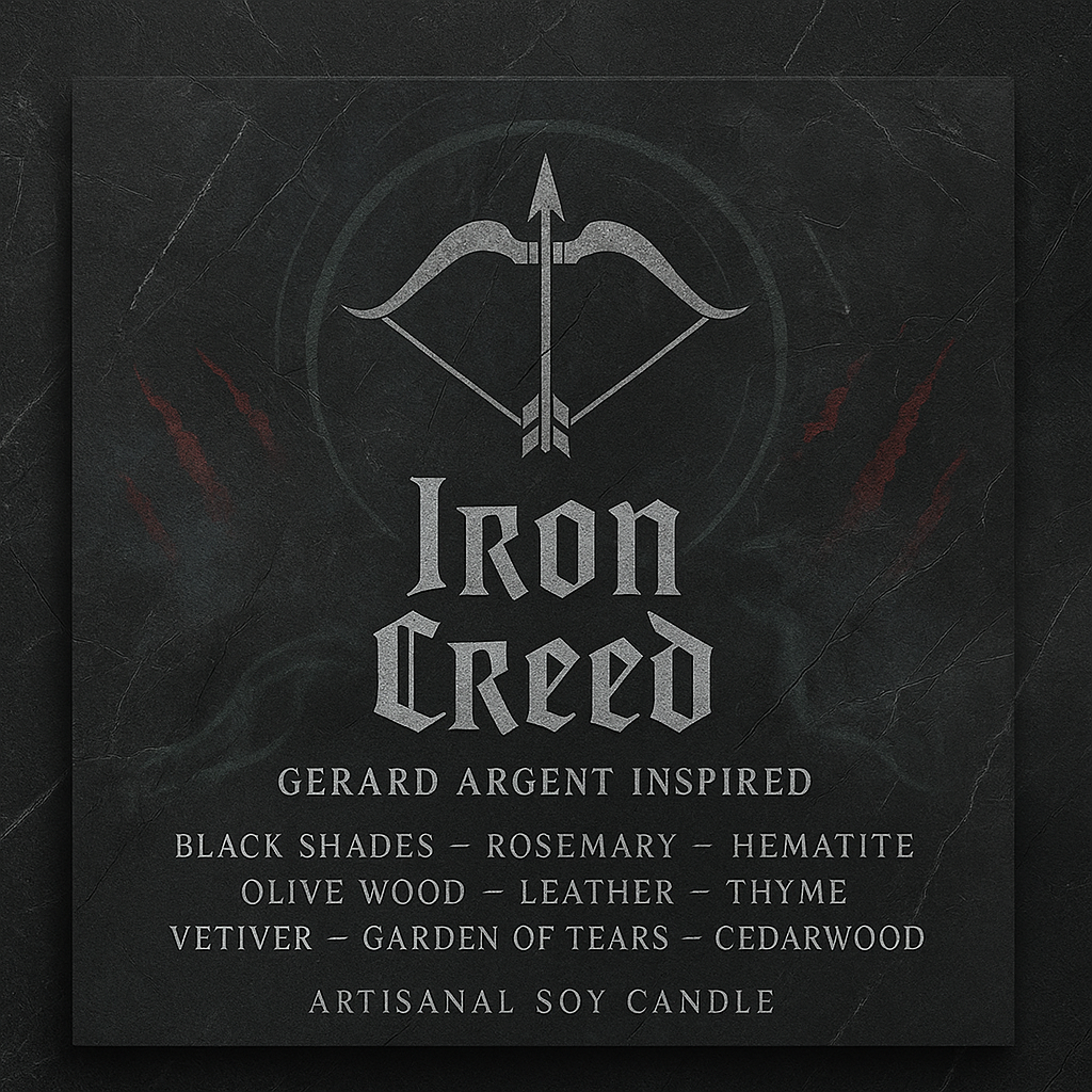 Bougie "Iron Creed" Gerard Argent - Livraison