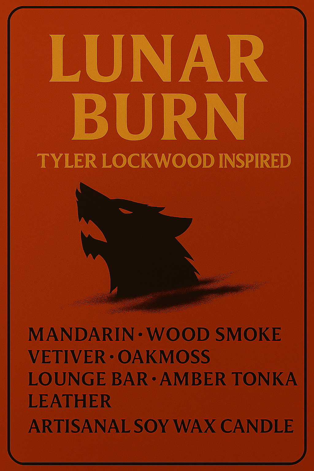 Bougie "Lunar Burn" Tyler Lockwood - Livraison