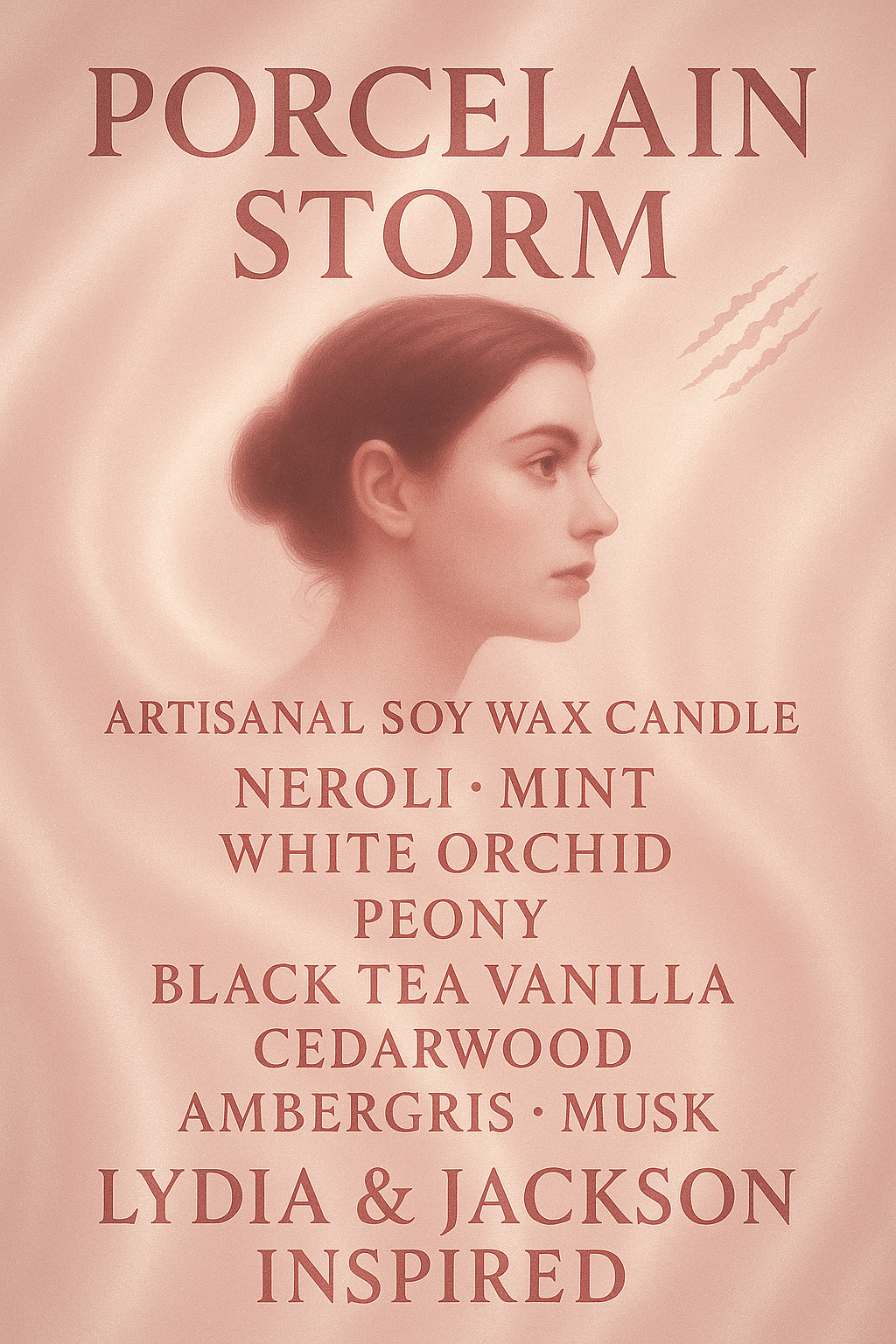 Bougie "Porcelain Storm" Lydia Martin et Jackson Whittemore - Précommande Convention