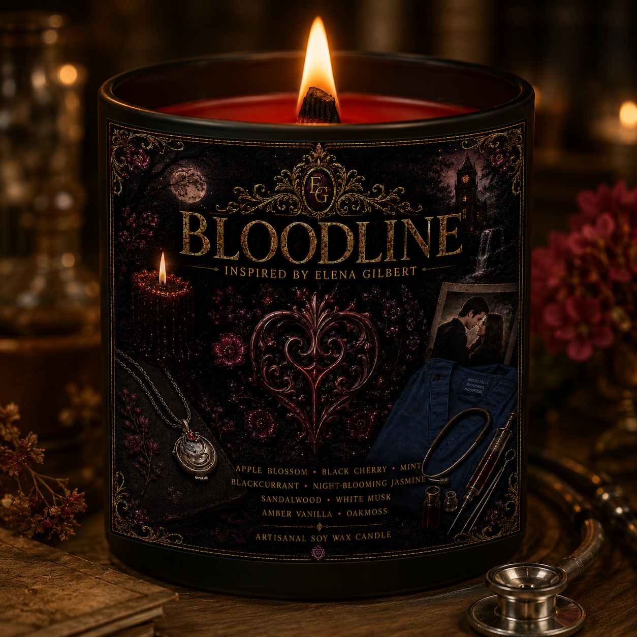 Bougie "Bloodline" Elena Gilbert - Livraison