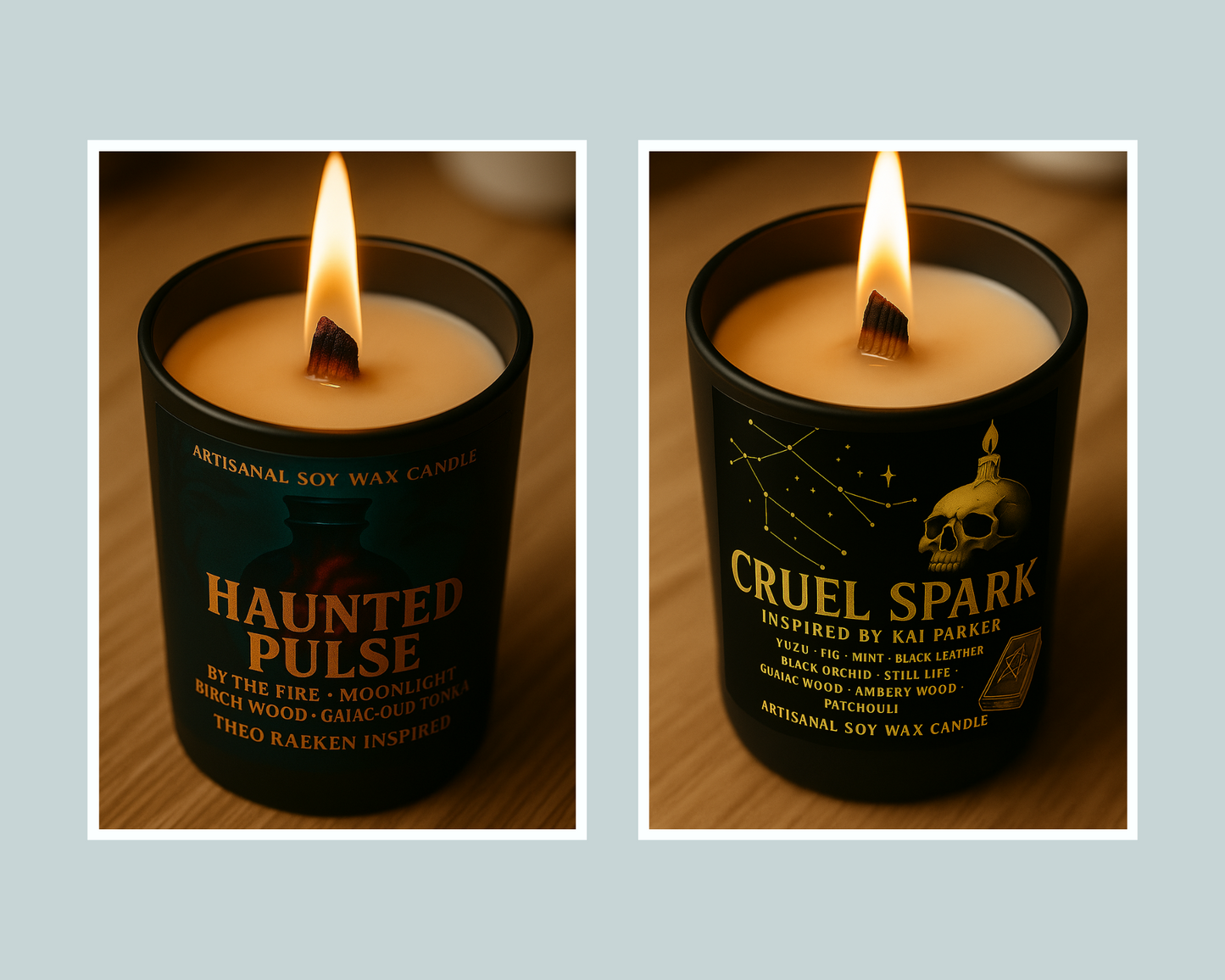 Pack Duo Bougies "Haunted Pulse x Cruel Spark" - Livraison