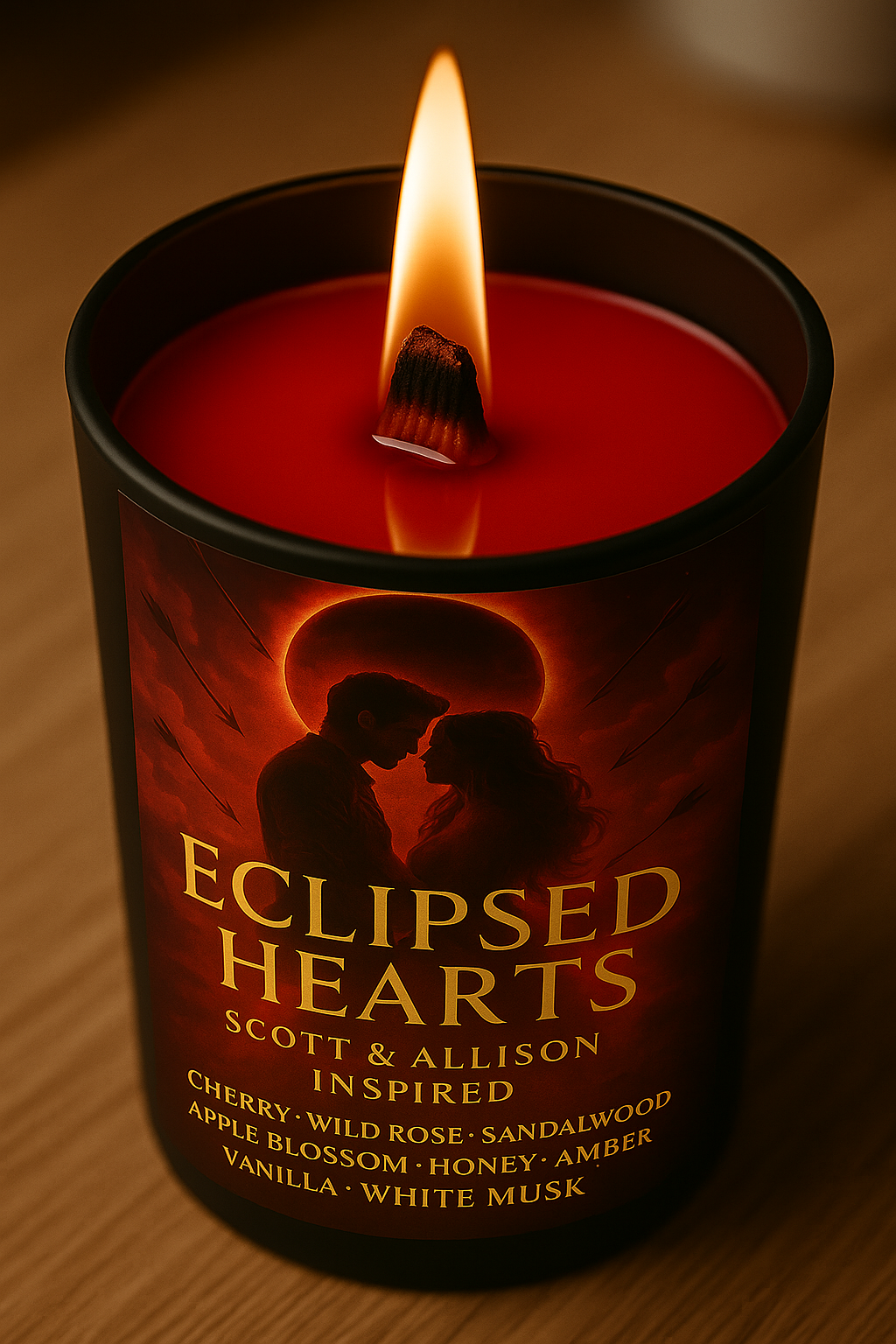 Bougie "Eclipsed Hearts" Scott McCall et Allison Argent - Précommande Convention