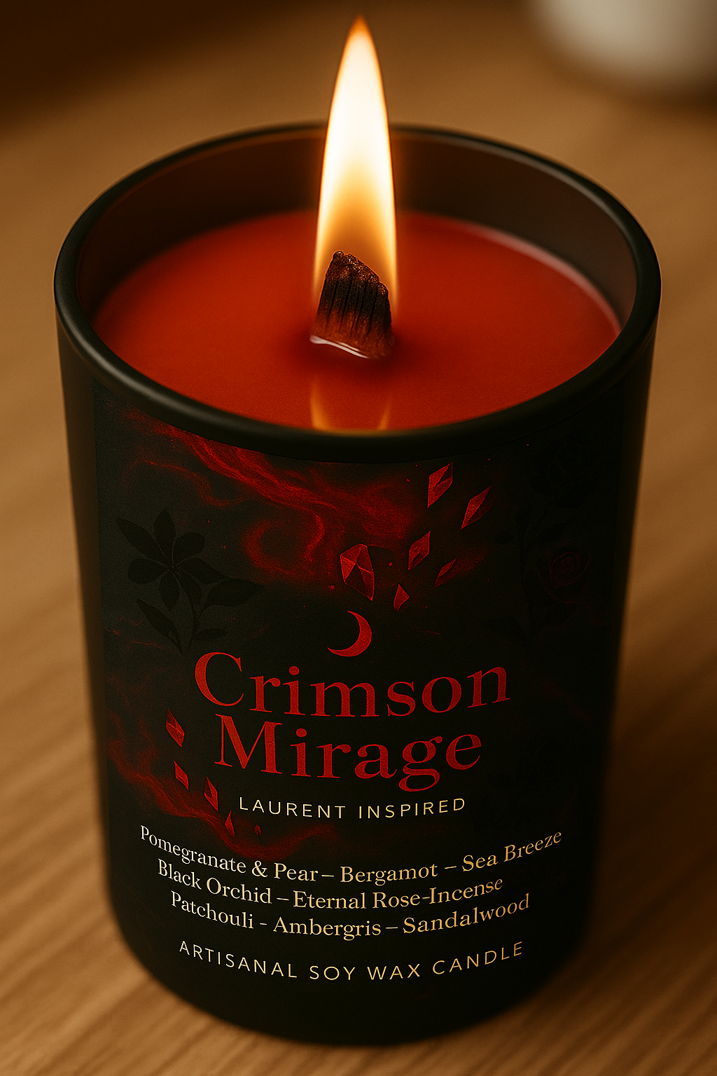 Bougie "Crimson Mirage" Laurent - Livraison