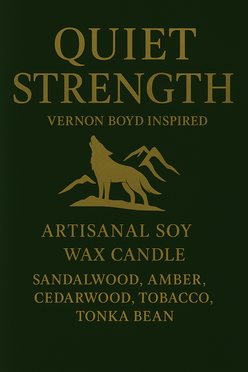 Bougie "Quiet Strength" Vernon Boyd - Livraison