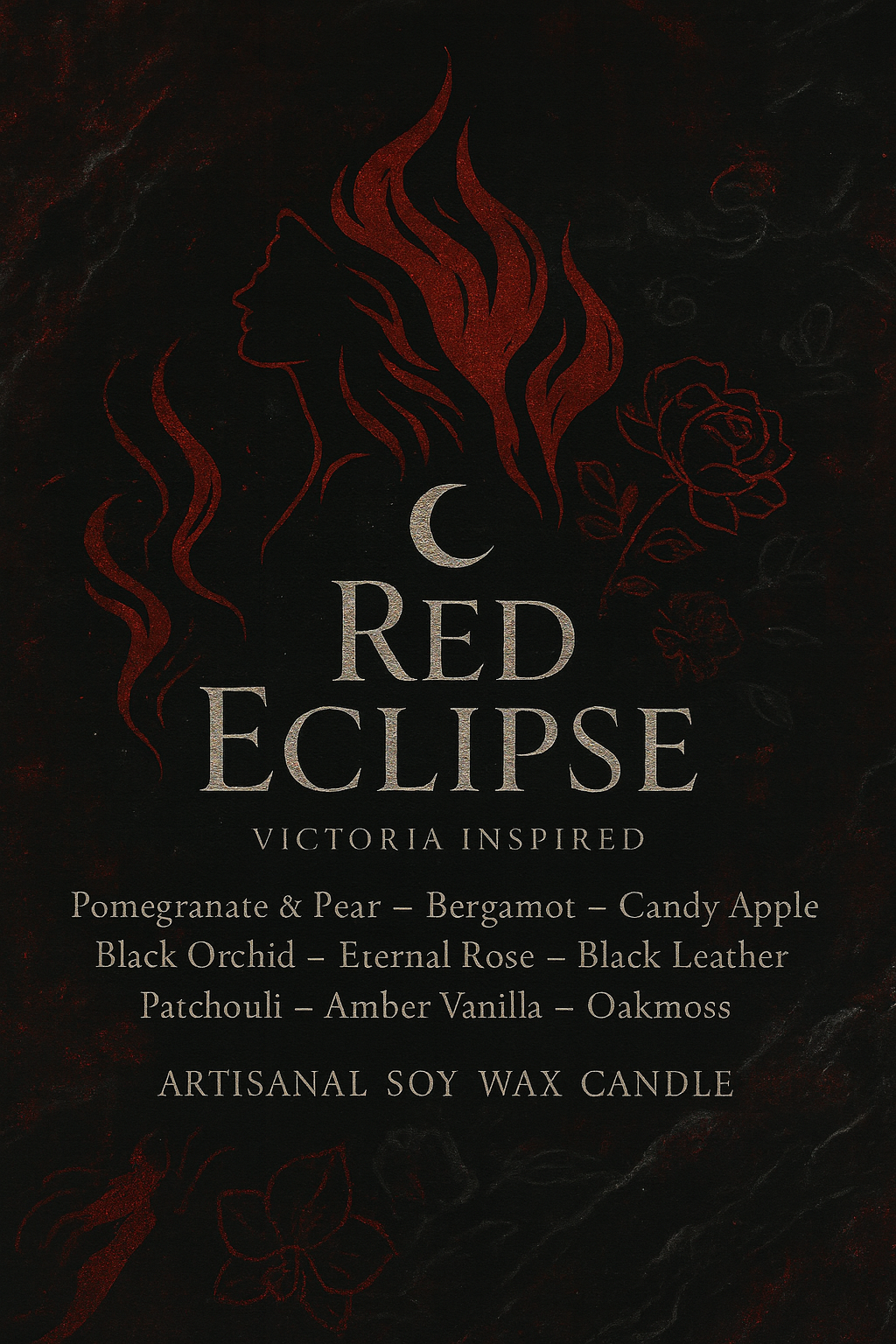 Bougie "Red Eclipse" Victoria - Livraison