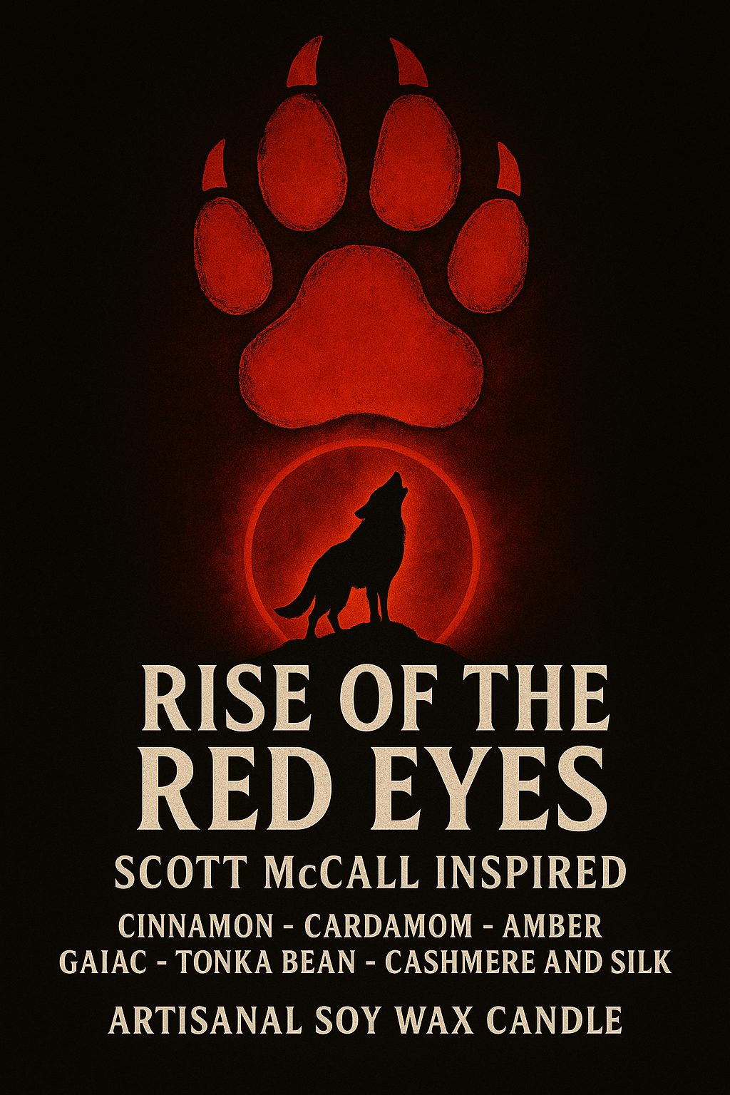 Bougie "Rise of the Red Eyes" Scott McCall - Précommande Convention