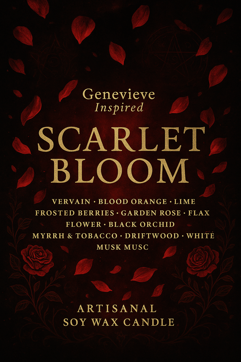 Bougie "Scarlet Bloom" Genevieve - Livraison