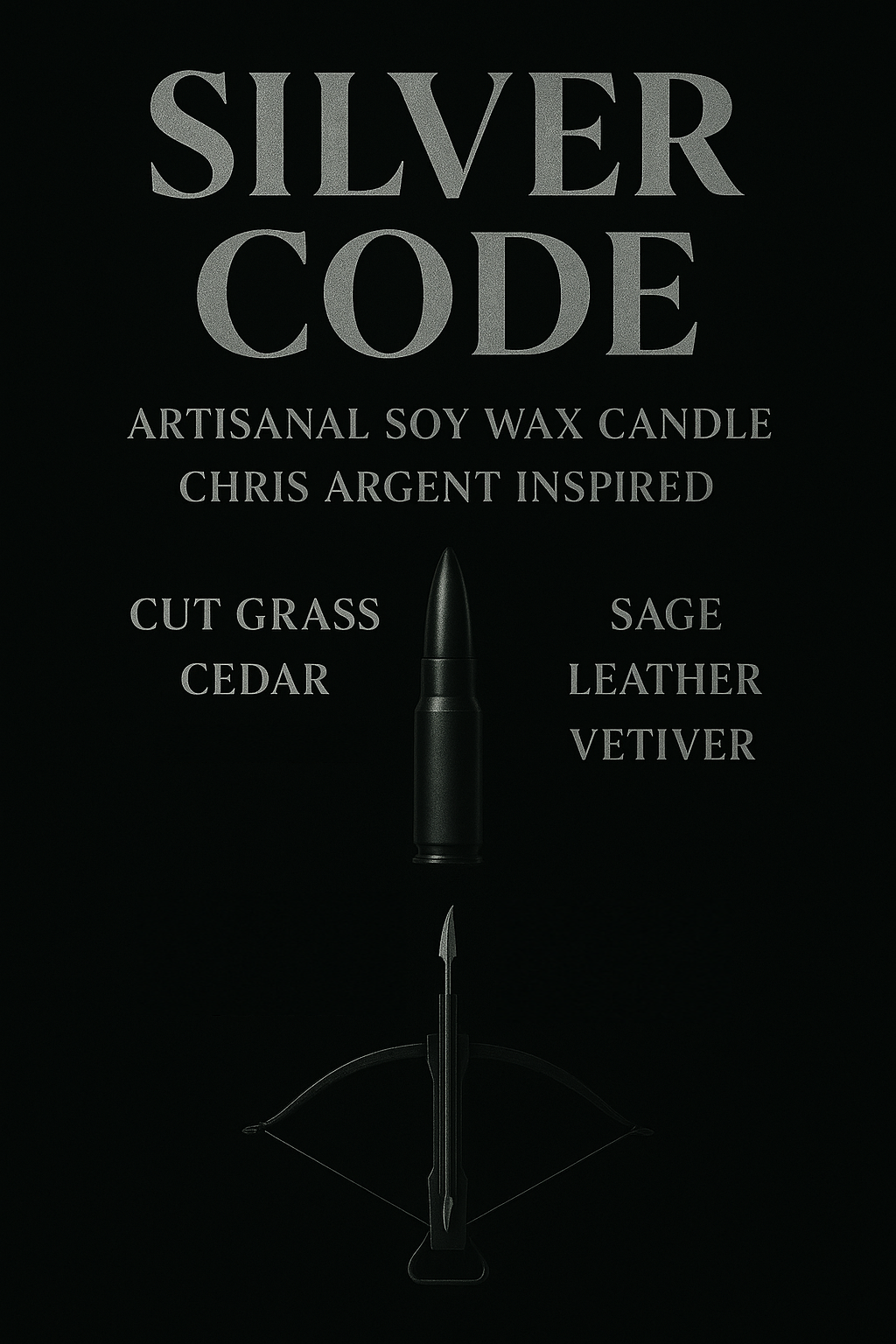 Bougie "Silver Code" Chris Argent - Surplus de cire / Sans couvercle - Livraison