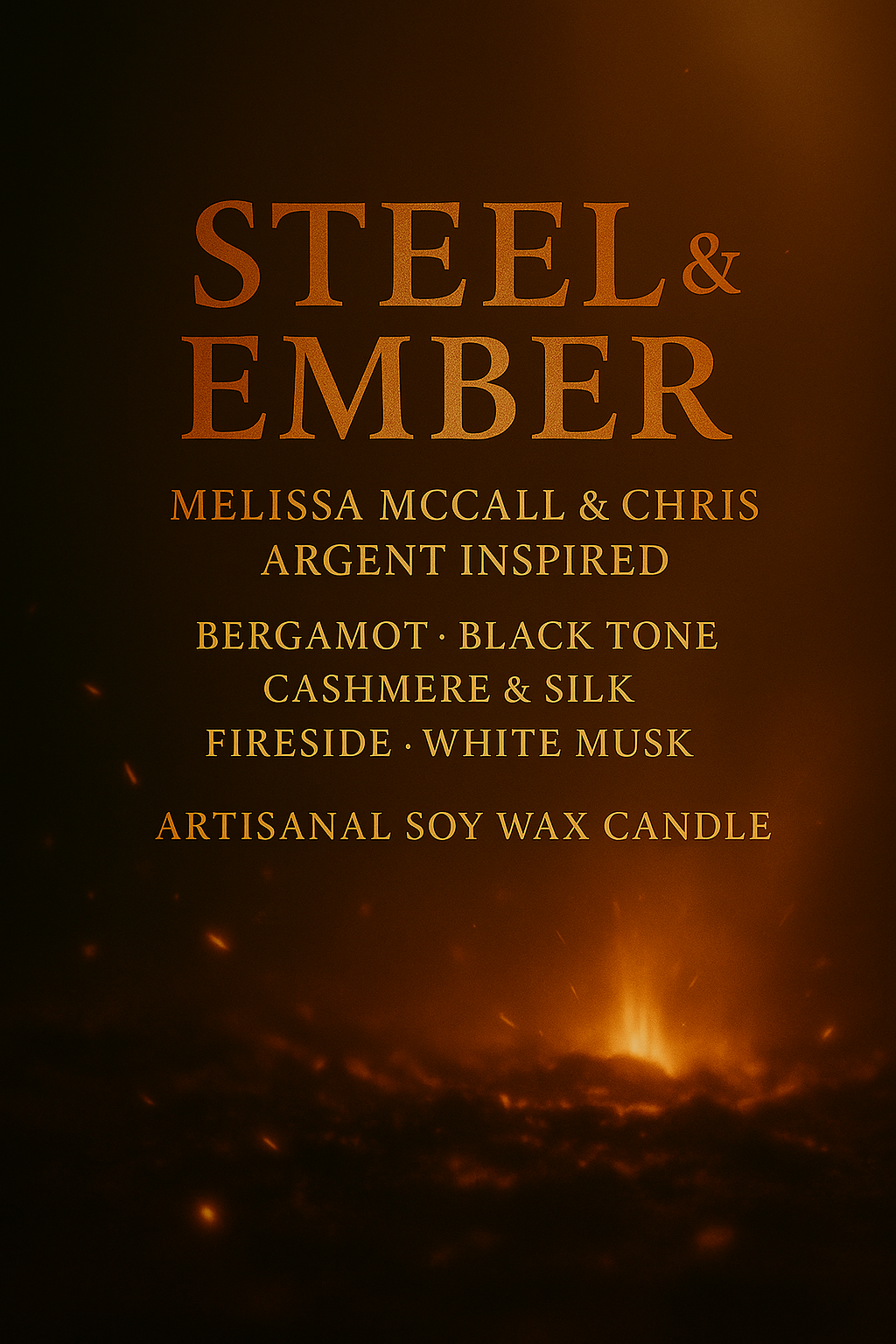 Bougie "Steel and Ember" Melissa McCall et Chris Argent - Livraison