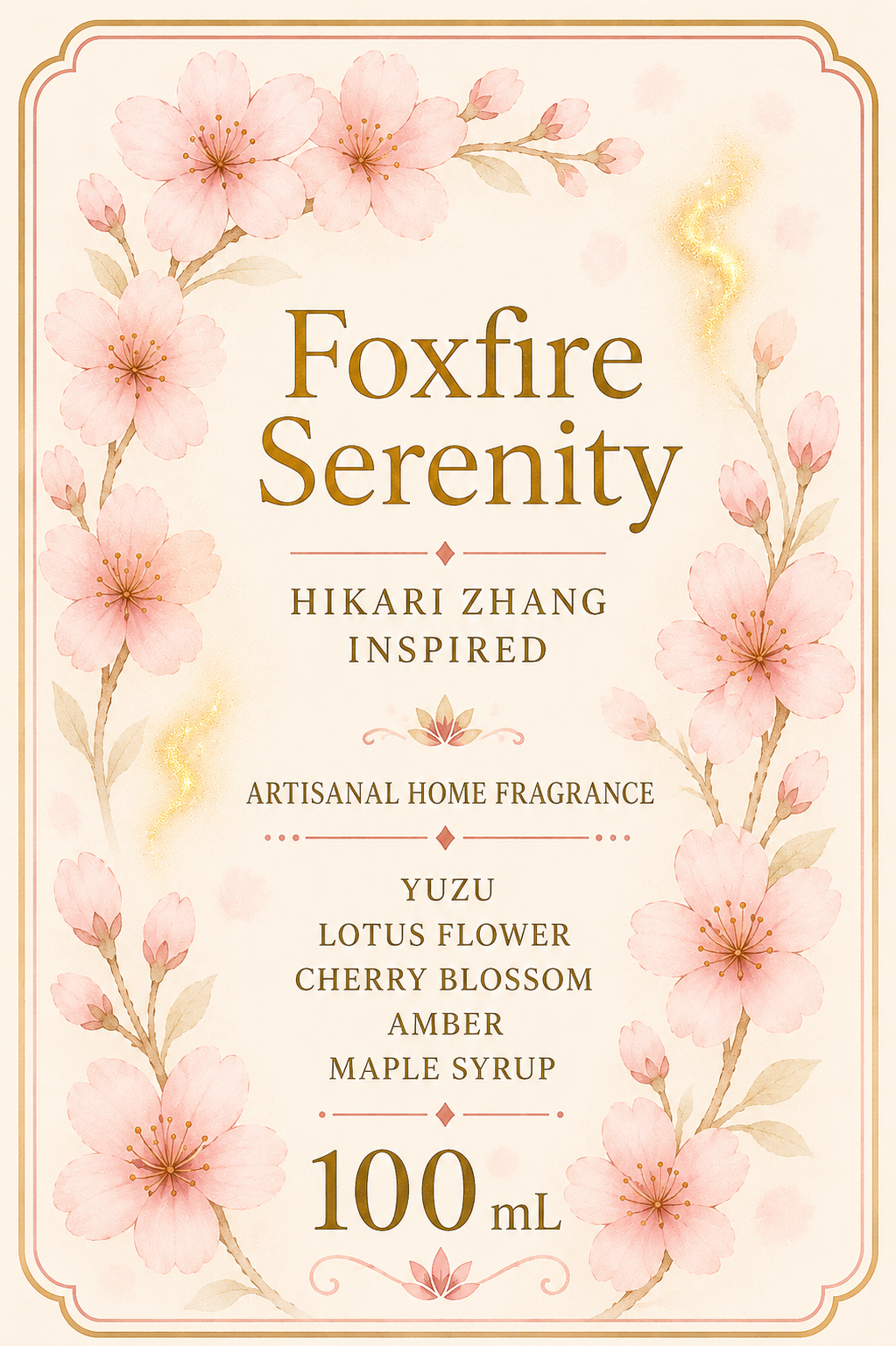 Brume d'intérieur "Foxfire Serenity" Hikari Zhang - Précommande Convention