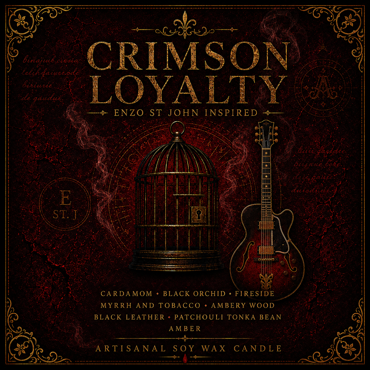 Bougie "Crimson Loyalty" Enzo St John - Livraison