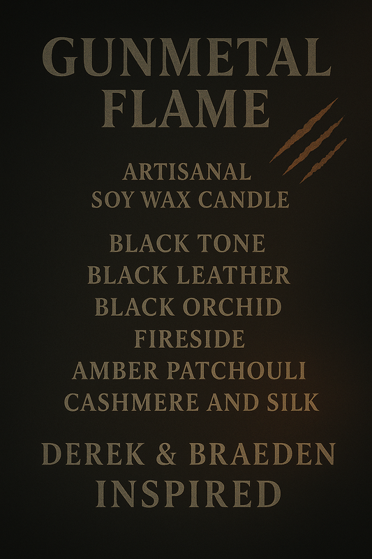 Bougie "Gunmetal Flame" Derek Hale et Braeden - Livraison