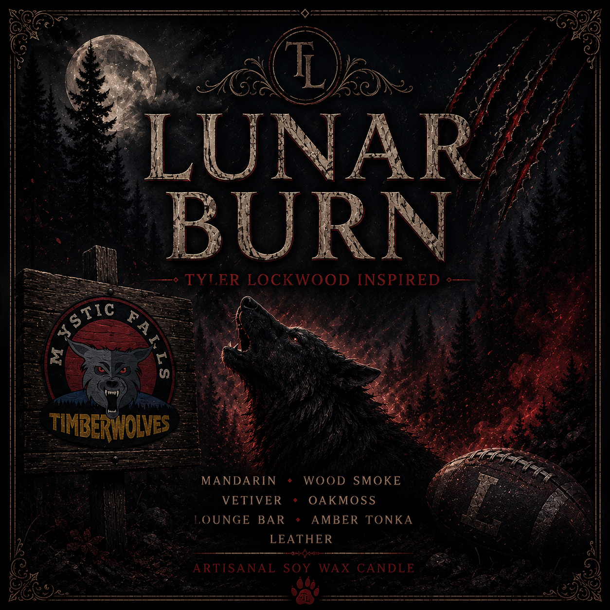 Bougie "Lunar Burn" Tyler Lockwood - Livraison