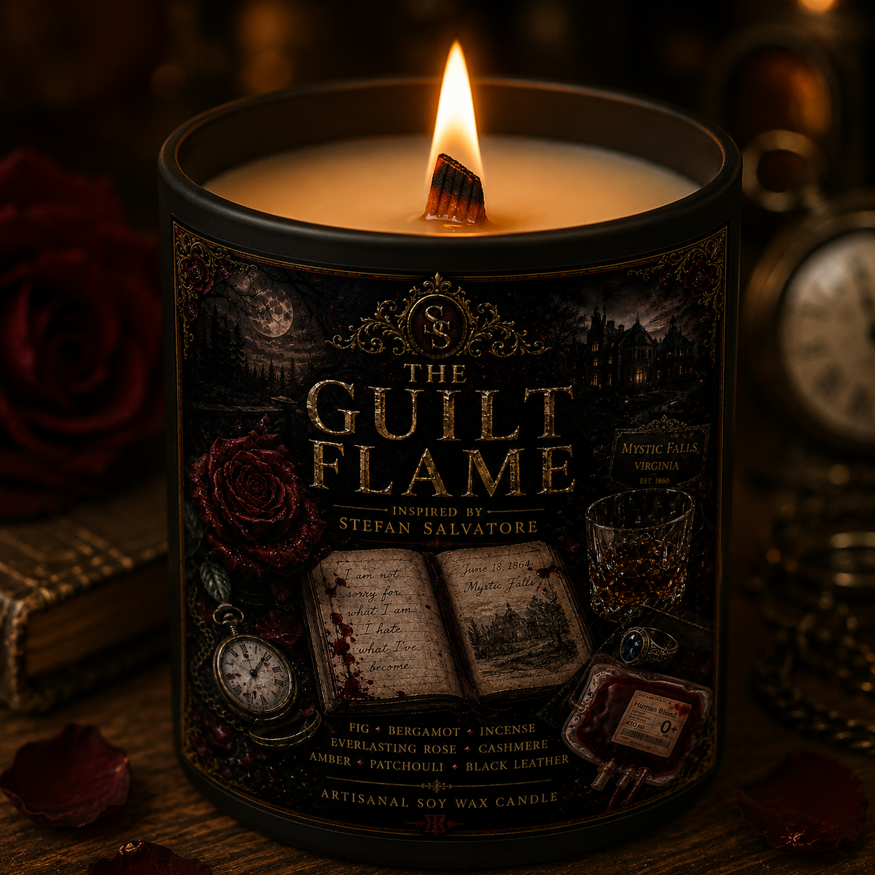 Bougie "The Guilt Flame" Stefan Salvatore - Livraison