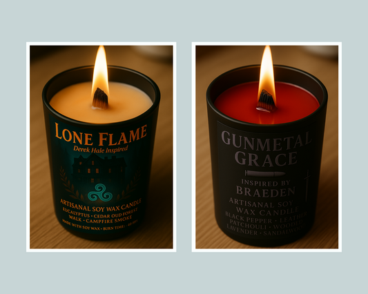 Pack Duo Bougies "Lone Flame x Gunmetal Grace" - Précommande Convention