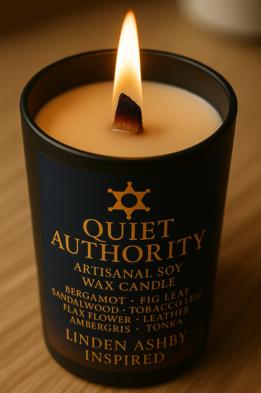 Bougie "Quiet Authority" Linden Ashby - Limited Edition WIP 3 - Précommande Convention