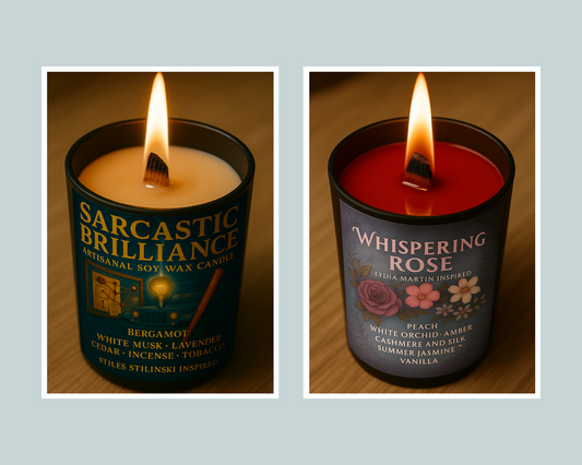 Pack Duo Bougies "Sarcastic Brilliance x Whispering Rose" - Précommande Convention