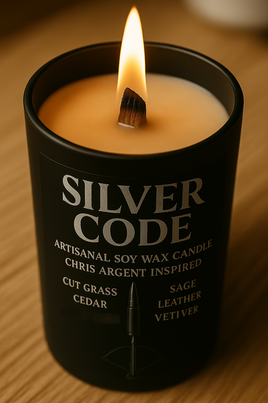 Bougie "Silver Code" Chris Argent - Surplus de cire / Sans couvercle - Livraison