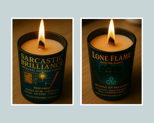 Pack Duo Bougies "Sarcastic Brilliance x Lone Flame" - Précommande Convention