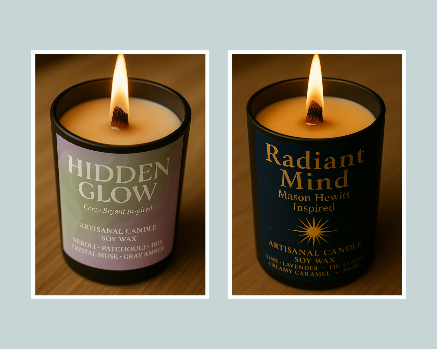 Pack Duo Bougies "Hidden Glow x Radiant Mind" - Précommande Convention