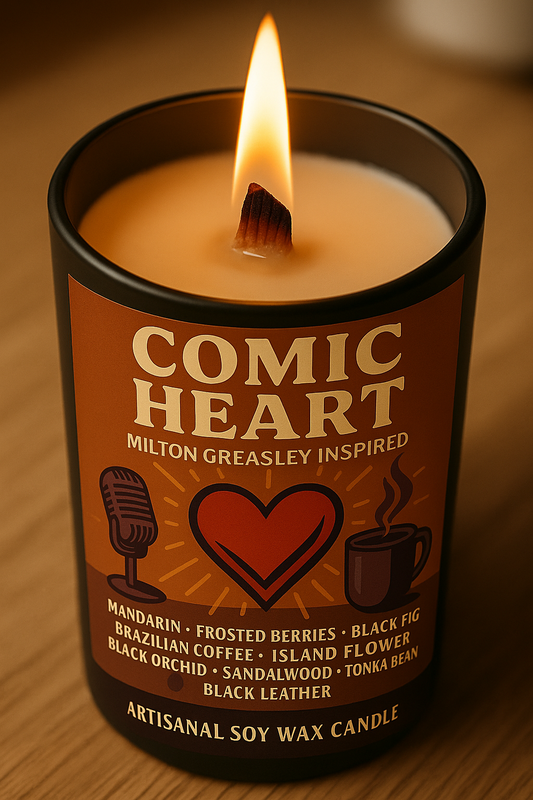Bougie "Comic Heart" Milton Greasley MG -Livraison