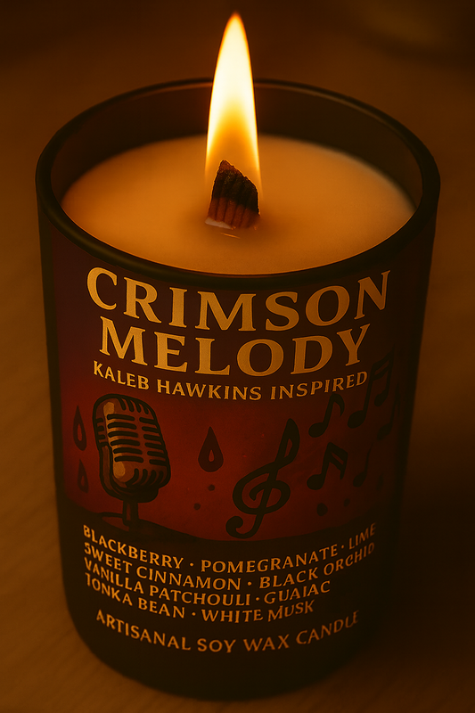 Bougie "Crimson Melody" Kaleb Hawkins - Livraison