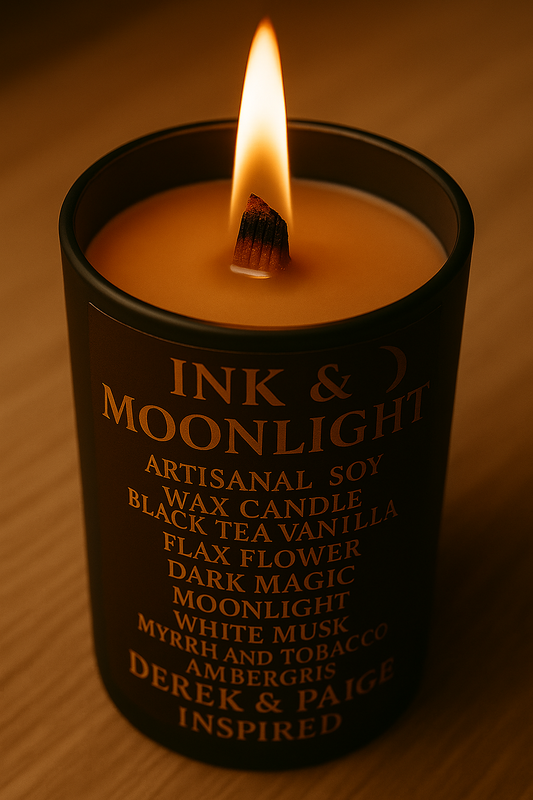 Bougie "Ink and Moonlight" Derek Hale et Paige - Précommande Convention
