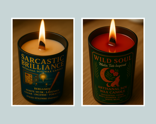Pack Duo Bougies "Sarcastic Brilliance x Wild Soul" - Livraison