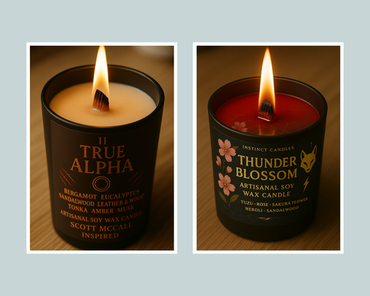 Pack Duo Bougies "True Alpha x Thunder Blossom" - Livraison