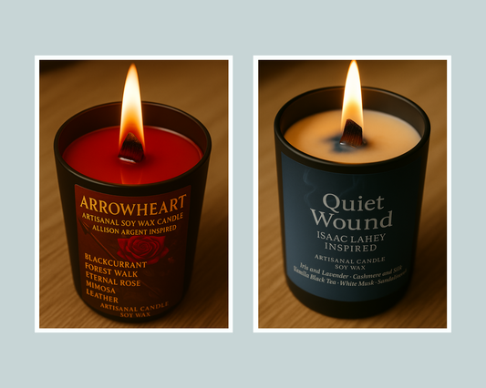 Pack Duo Bougies "Arrowheart x Quiet Wound" - Précommande Convention