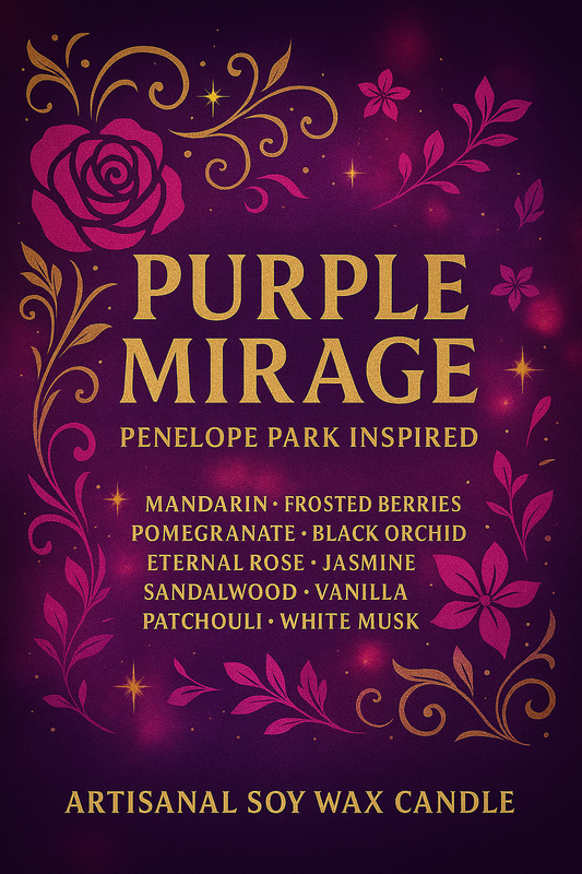 Bougie "Purple Mirage" Penelope Park - Livraison