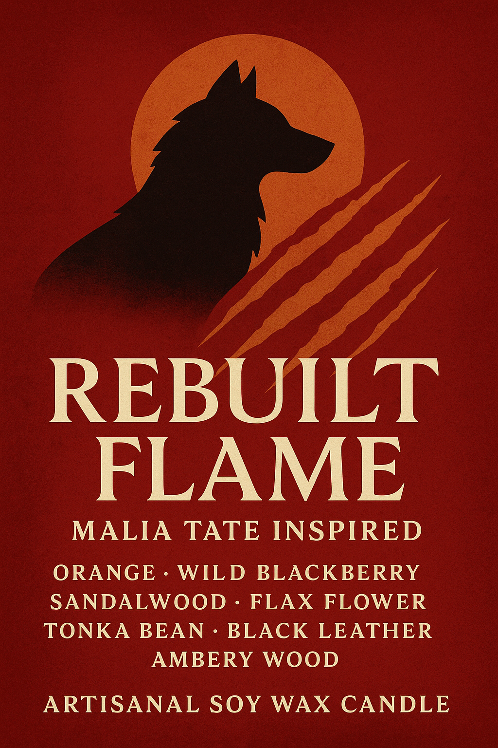 Bougie "Rebuilt Flame" Malia Tate - Livraison