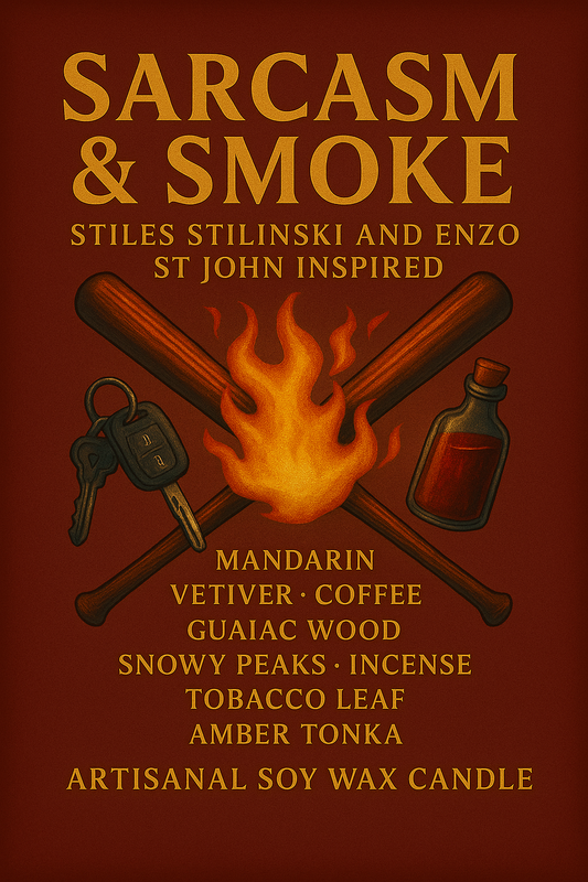 Bougie "Sarcasm & Smoke" Stiles Stilinski et Enzo St John - Livraison